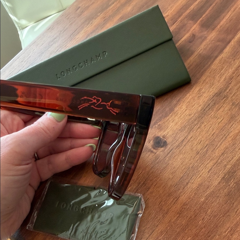 Longchamp Transparent Rust Sunglasses - image 5